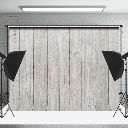 Lofaris Grey White Wood Texture Old Plank Photo Backdrop