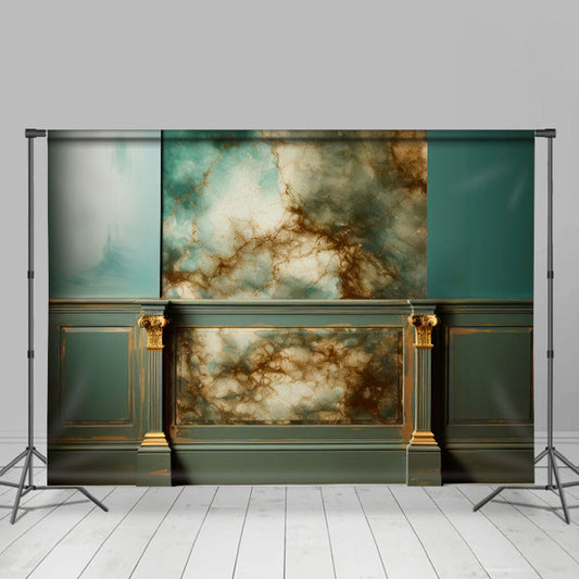 Lofaris Griotte Texture Vintage Green Wall Photo Backdrop