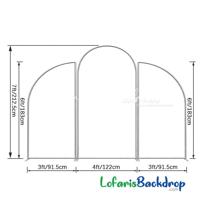 Lofaris Half Moon Arched Frame Wedding Garden Decor 3 Piece Set
