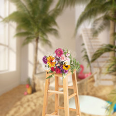 Lofaris Hammock Beach Coconut Tree Indoor Vacation Backdrop