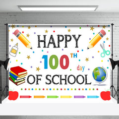 Lofaris Happy 100th Day Stationery Back To School Backdrop