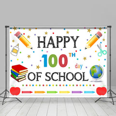 Lofaris Happy 100th Day Stationery Back To School Backdrop