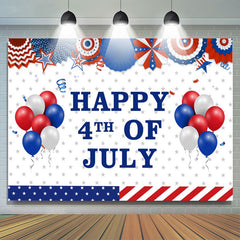 Lofaris Happy 4th Of July Balloon Independence Day Backdrop