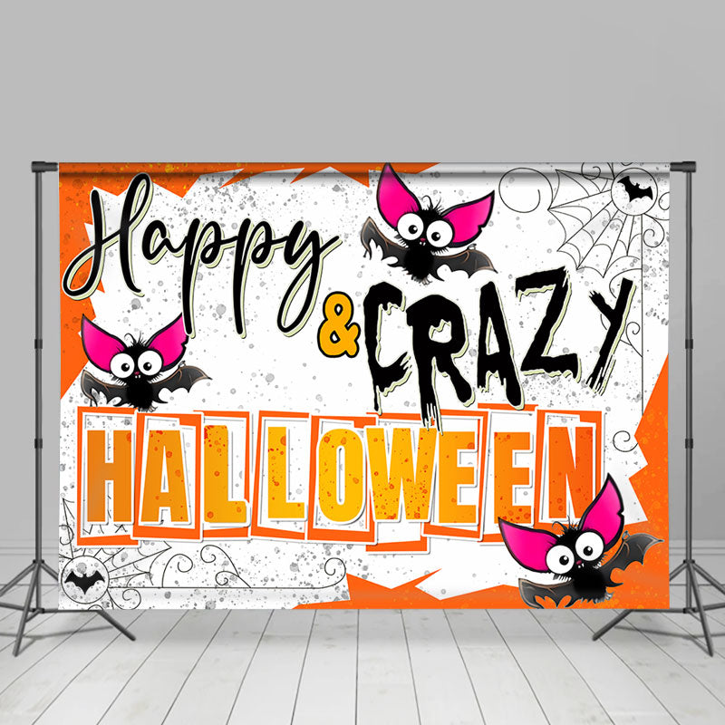 Lofaris Happy And Crazy Cute Little Bat Halloween Backdrop