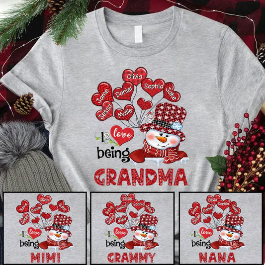Lofaris Heart Balloon I Love Being A Grandma Kids T - Shirt