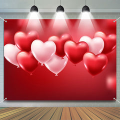 Lofaris Heart Balloons Simple Bokeh Valentines Day Backdrop