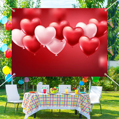 Lofaris Heart Balloons Simple Bokeh Valentines Day Backdrop