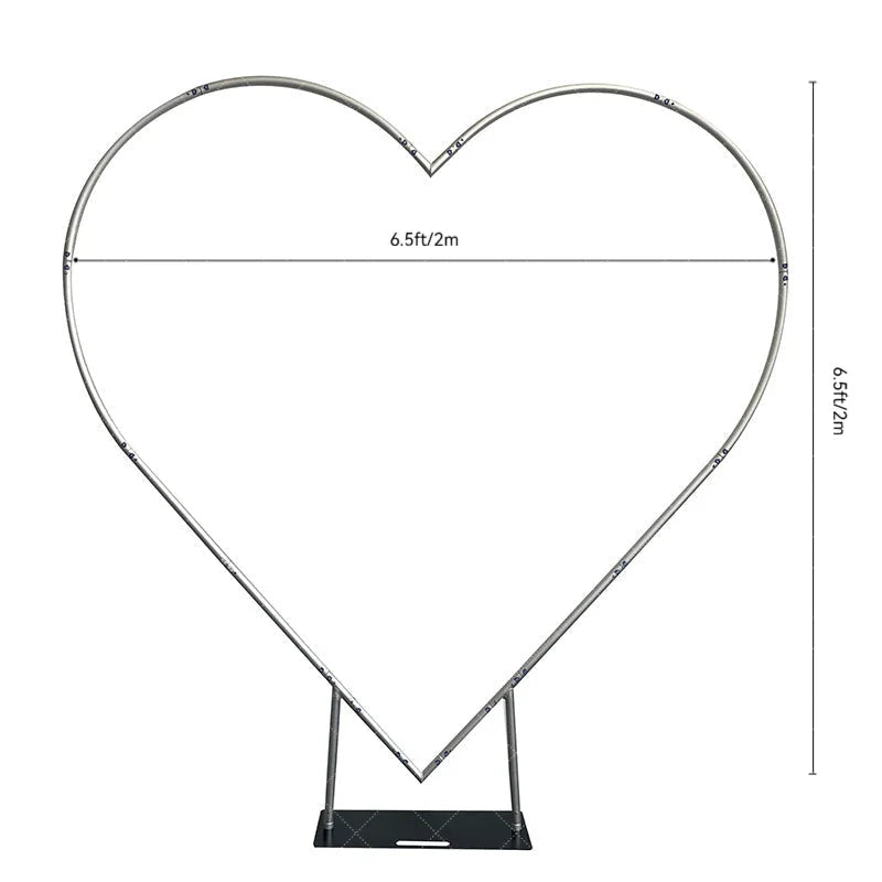 Lofaris Heart Shape Heavy Duty Wedding Arch Backdrop Stand