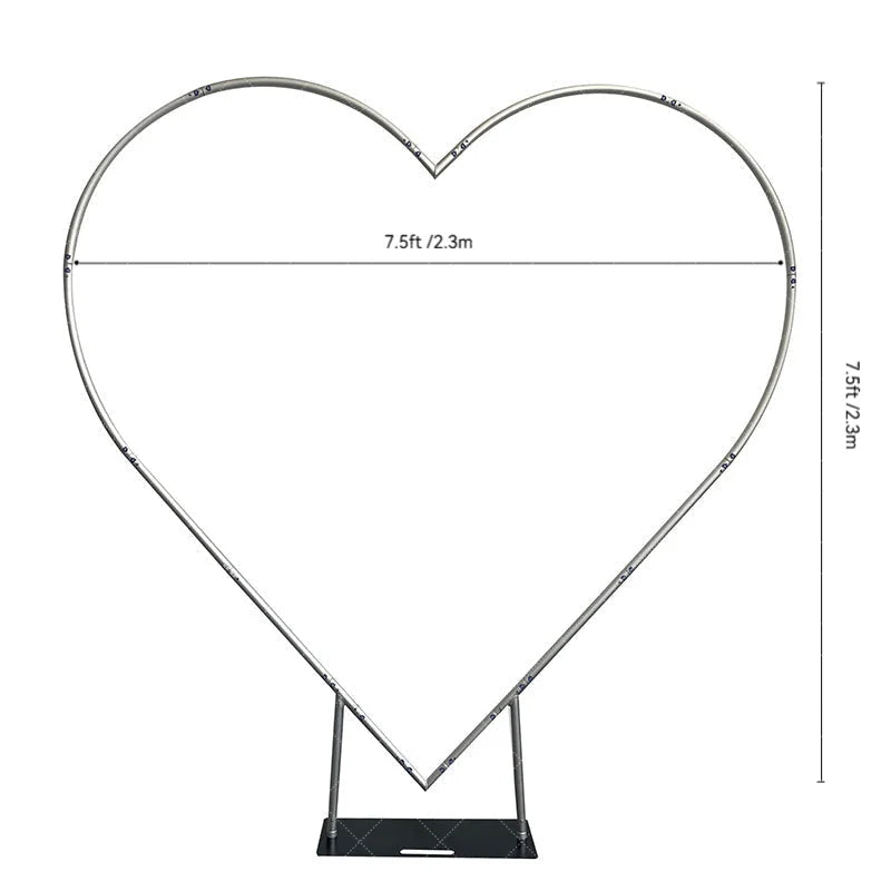 Lofaris Heart Shape Heavy Duty Wedding Arch Backdrop Stand