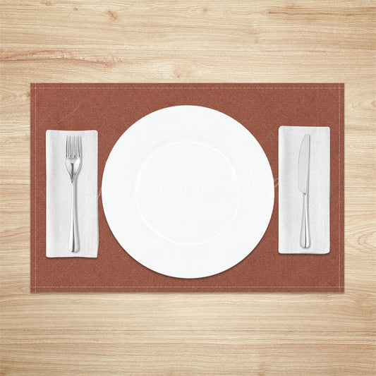 Lofaris Heatproof Red Brown Simple Dining Set Of 4 Placemats