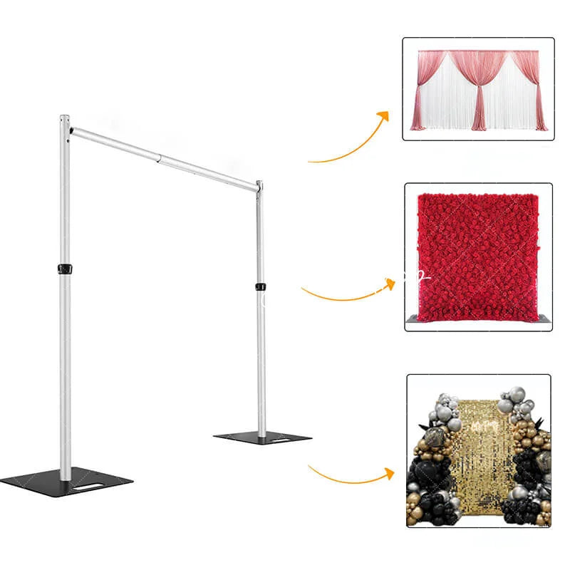Lofaris Heavy Duty Adjustable Aluminum Backdrop Stand for Event