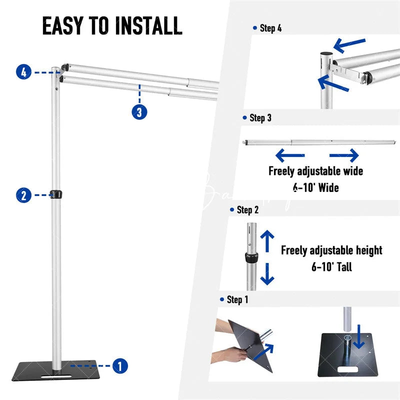 Lofaris Heavy Duty Adjustable Pipe and Drape Stand for Event
