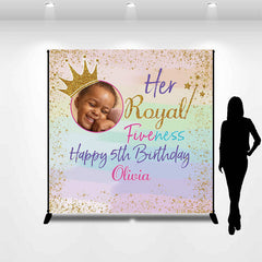 Lofaris Her Royal Fiveness 5th Custom Birthday Backdrop
