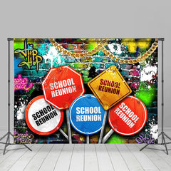 Lofaris Hip Hop Graffiti Guidepost School Reunion Backdrop