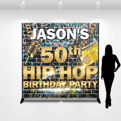 Lofaris Hiphop Brick Chain Custom 50th Birthday Backdrop