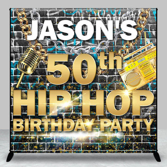 Lofaris Hiphop Brick Chain Custom 50th Birthday Backdrop