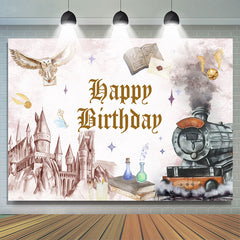Lofaris Hogwarts Style Mystical Happy Birthday Backdrop
