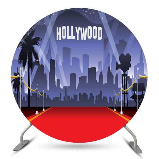 Lofaris Hollywood Night City Grand Stage Round Party Backdrop