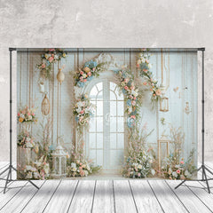 Lofaris Holy Pure White Door Flower Wedding Photo Backdrop