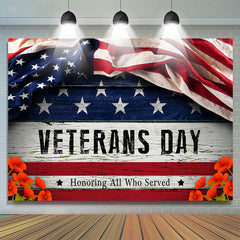 Lofaris Honoring All Who Served USA Veterans Day Backdrop