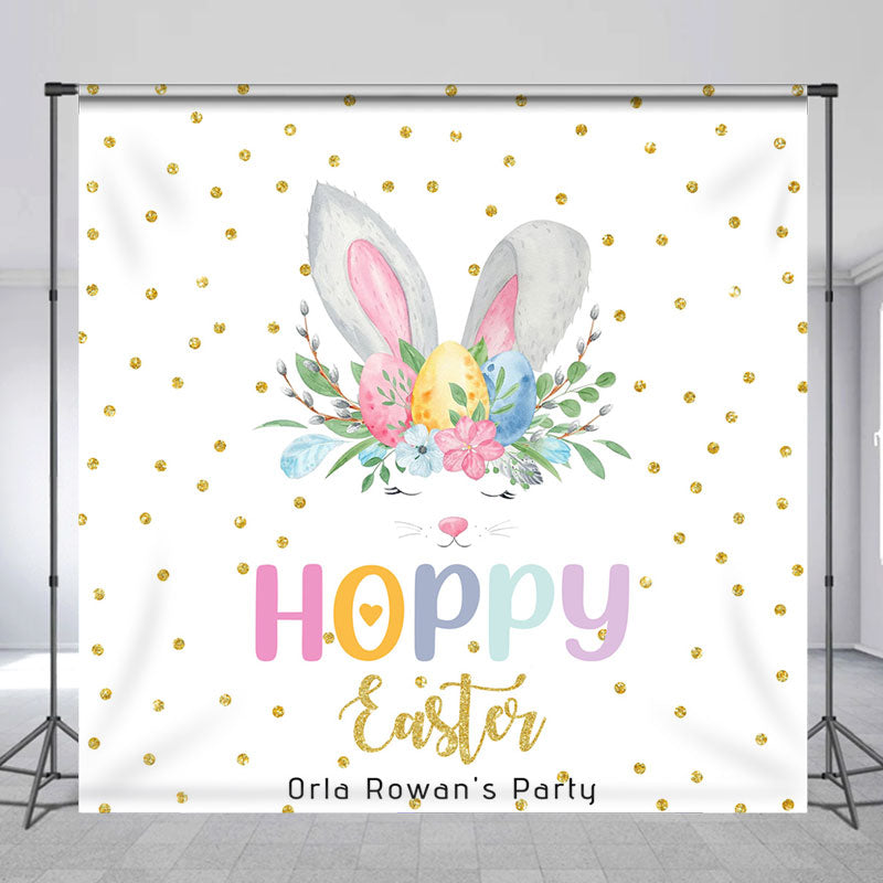 Lofaris Hoppy Easter Rabbit Ear Custom Birthday Backdrop