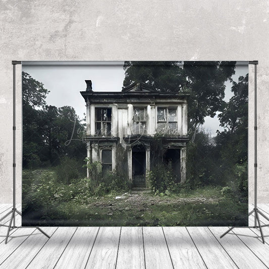 Lofaris Horror Abandoned Building Outdoor Halloween Backdrop