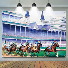 Lofaris Horse Race Course Kentucky Derby Party Backdrop