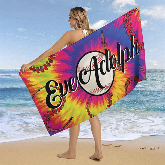 Lofaris Hot Baseball Custom Name Sport Beach Towel for Boy