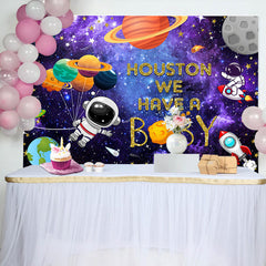 Lofaris Houston We Have A Baby Universe Gender Reveal Backdrop