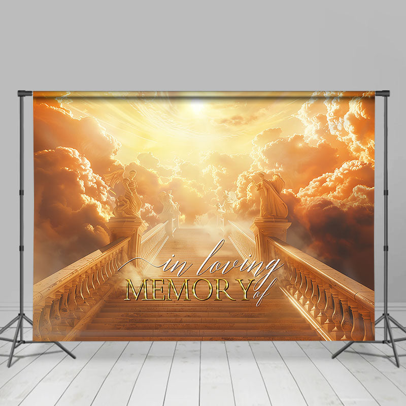 Funural Backdrop In Loving Bridge Sun Sculpture Funeral Memorial Backdrop - Lofaris