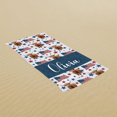 Lofaris Independence Day Celebration Custom Beach Towel