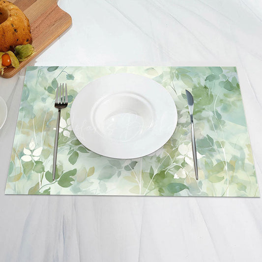 Lofaris Ink Painting Greenery Vintage Set Of 4 Placemats