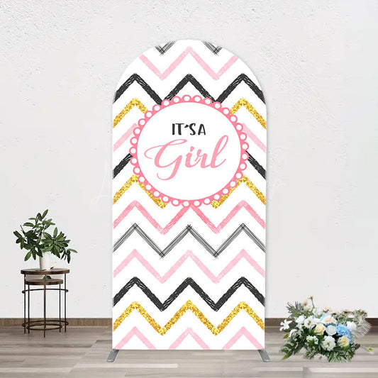 Lofaris Its A Girl Baby Shower Gender Reveal Arch Backdrop