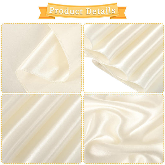 Lofaris Ivory Satin Universal Banquet Chair Sashes Bows