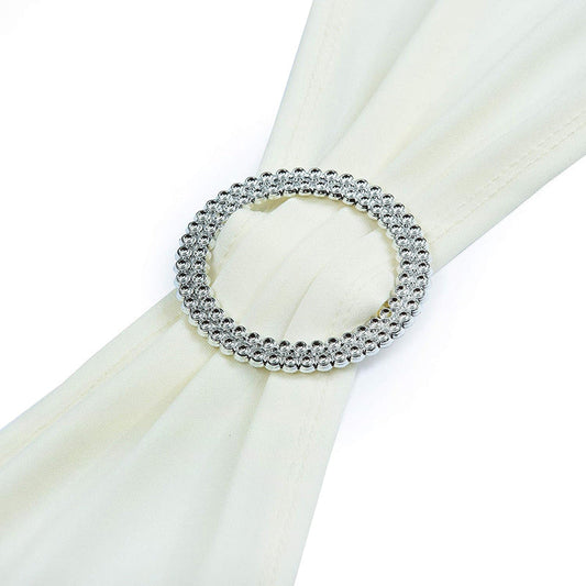 Lofaris Ivory Spandex Elastic Banquet Chair Bands Ties Bows