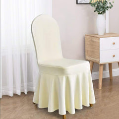 Lofaris Ivory Stretch Sun Skirt Spandex Banquet Chair Cover