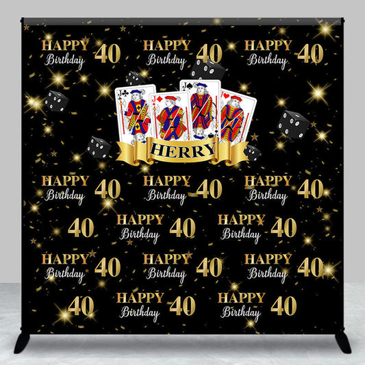 Lofaris Jack Cards Las Vegas Custom Birthday Repeat Backdrop