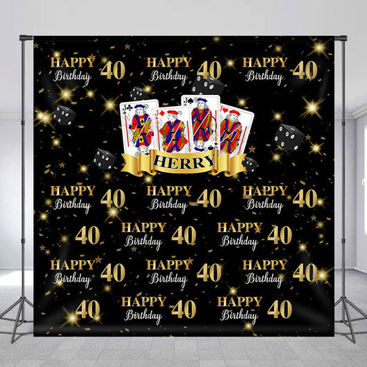 Lofaris Jack Cards Las Vegas Custom Birthday Repeat Backdrop
