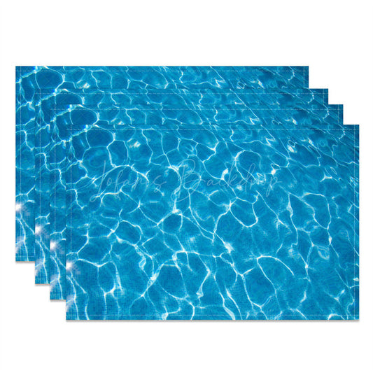 Lofaris Jewelry Blue Sea Water Summer Set Of 4 Placemats