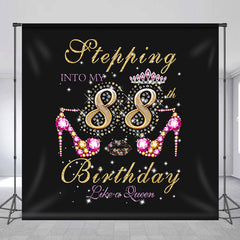 Lofaris Jewelry High Heel Queen Custom 88th Birthday Backdrop