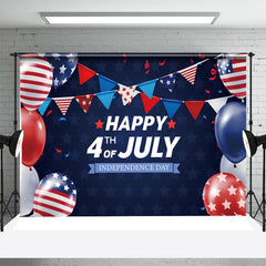 Lofaris July 4 Red Blue Balloon Independence Day Backdrop