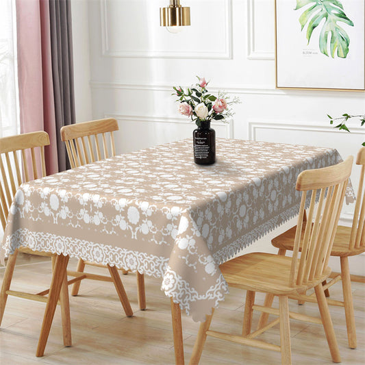 Lofaris Khaki Country Retro Pattern Rectangle Tablecloth