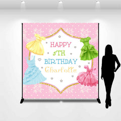 Lofaris Lace Princess Skirts Custom 5th Birthday Backdrop