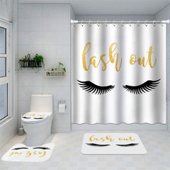 Lofaris Lash Out Woman Eyes Beige Shower Curtain For Bathtub