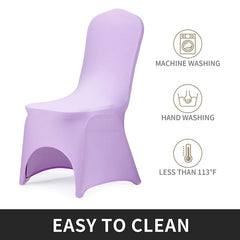 Lofaris Lavender Open Back Stretch Spandex Banquet Chair Cover