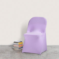 (Ship In 24HR) Lavender Stretch Spandex Banquet Folding Chair Cover
