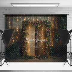 Lofaris LED Lights And Flowers Surrounded Book Photo Backdrop
