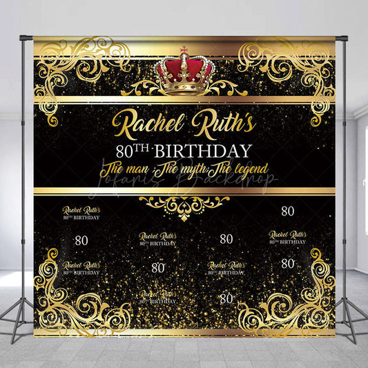 Lofaris Legend Gold Step And Repeat Custom Birthday Backdrop