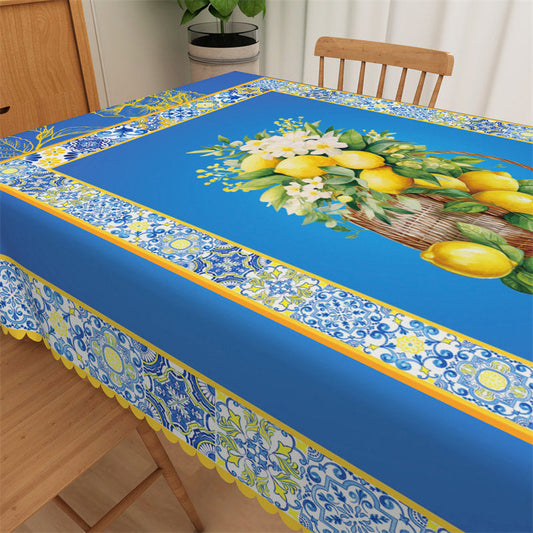 Lofaris Lemon French Provence Decorative Tablecloth For Home