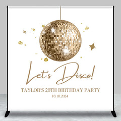 Lofaris Lets Disco Light Ball Custom 20th Birthday Backdrop